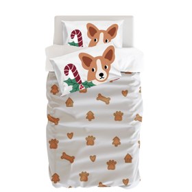 Resim Woofy Dreams Yeni Yıl Çift Taraflı Pamuk Saten Çok Renkli Çocuk Nevresim Seti 140x200cm 