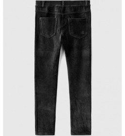 Resim Kız Çocuk Kadife Jegging - Siyah Siyah 