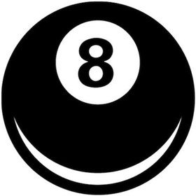Resim Bilardo Topu - Araç, Oto, Laptop, Duvar İçin Sticker 15 15 Cm 