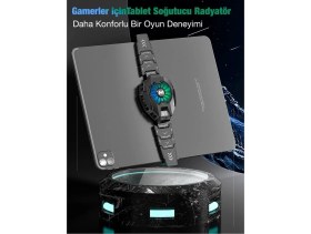 Resim Dijital Göstergeli Kablolu iPad Tablet Uyumlu Soğutucu Gamer Oyuncu Radyatör Soğutma Fan 