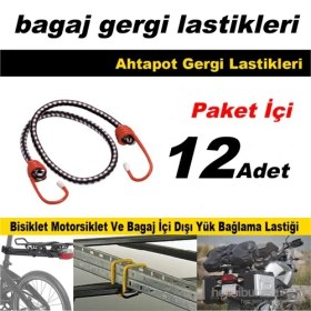 Resim Kancalı Çok Amaçlı Bagaj Yük Bağlama Lastiği 12 Adet 41184 