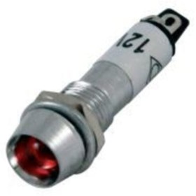 Resim OEM Sinyal Lambası Ø8mm Metal 12v Kırmızı 