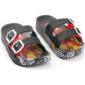 Resim Gezer Yazlık Kaydırmaz Taban Iki Toka Erkek Çocuk Terlik (554652171) Kırmızı 