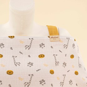 Resim Çift Katlı Muslin Emzirme Önlüğü - Zürafa 