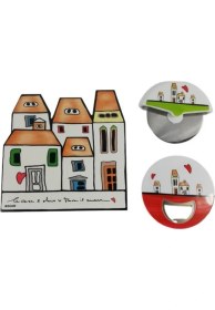 Resim Egan Italy Le Casette Şişe Açacağı-Pizza Kesici-Nihale Seti 