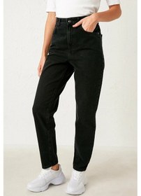 Resim Lavajeans Julia Siyah Likralı Mom Jean Pantolon Siyah 1 Siyah 
