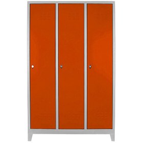 Resim Ofis 3'lü Gri Turuncu Eko Soyunma Dolabı 