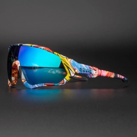 Resim Schulzz Kapvoe Hurricane Değişebilir 5 Lens Mtb Polarize Bisiklet Spor Dağ Kayak Gözlüğü 