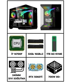 Resim RAMTECH BİLGİSAYAR Pulse I7 14700f | Rtx 5060tı | 32gb Ram 1tb M2 Ssd | Göstergeli Akvaryum Kasa Gaming Bilgisayar 