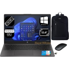 Resim HP 250 G10 i5-1334U 16GB RAM 256GB SSD 15.6'' FHD W11H Siyah Notebook + Boz Çanta+Mouse 