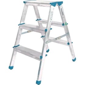 Resim Aydogan's Çift Basamaklı Alüminyum Metal Merdiven Yükseklik 69CM Baş Genişlik 8cm 