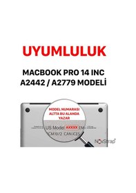 Resim Novstrap Apple Uyumlu MacBook Pro 14 İnç M1 M2 A2442 A2779 İle Touchpad Trackpad Koruyucu Film 