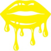 Resim Reysa Tasarım Dudak Sarı 17X17 cm 