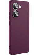Resim Adige Xiaomi Poco X7 Pro Uyumlu Kılıf Lansman İçi Kadife Silikon Mürdüm 