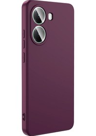 Resim Adige Xiaomi Poco X7 Pro Uyumlu Kılıf Lansman İçi Kadife Silikon Mürdüm 
