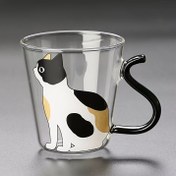 Resim Yüksek Borosilikat Cam Kedi Kupası 250ml | Isı ve Soğuğa Dayanıklı | Yeniden Kullanılabilir, Yüksek Kaliteli Pembe Saplı | Sıcak ve Soğuk İçecekler için Çok Amaçlı Mutfak ve Yemek Kabı | Sevimli Hayvan Baskılı Tasarım 