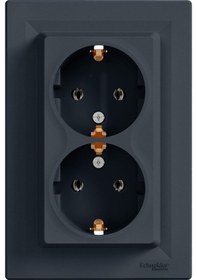 Resim Schneider Asfora Antrasit İkili Topraklı Priz Çerçeveli- Eph99001 