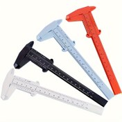 Resim Çift Ölçekli Plastik Vernier Kumpas - Takı, DIY Projeleri ve Endüstriyel Kullanım için Hassas Ölçüm Aracı 