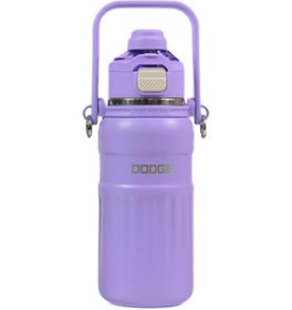 Resim Dodge DB-24546 Çift Kullanım Pipetli/Rahat İçim Mor 800ml Askılı Çelik Matara 