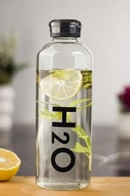Resim Borosilikat Cam Matara 1 Litre Siyah H2o81001 