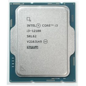 Resim Intel Core i3 12100 3,3 GHz 12 MB Cache 1700 Pin Tray Fansız İşlemci 