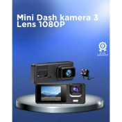 Resim 1080P 3 Kameralı Araç Dvr – Döngü Kayıt ve Geri Görüş Özellikli 