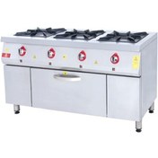 Resim Drn Kuzine Fırınlı Ocak 3'lü - 150x60 - Gazlı 
