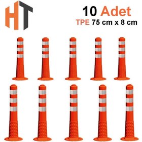Resim Hayat Trafik Delinatör Seti 75 x 8 cm TPE - Soketli-10 Adet 