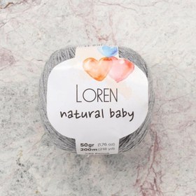 Resim Loren Natural Baby Açık Gri El Örgü İpi - R079 - 33827 