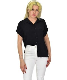 Resim Kadın Ayrobin Kısa Kol Gömlek Bgl-st03695 001 