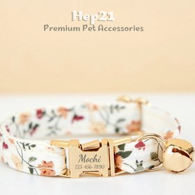 Resim Cat Collar Velvet Cat Collar with Bell 015263 - fuchsia / S/M 