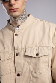 Resim Denim Ceket - Bej / XL 