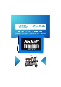 Resim Motolux Fayton Fx 10 - L Uyumlu Batarya Lifepo4 60v 32ah Elektrikli Motorsiklet Bataryası 