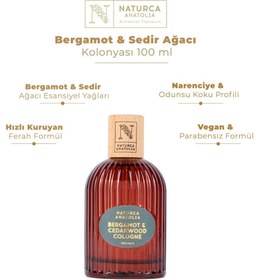 Resim Naturca Anatolia Bergamot & Sedir Ağacı Kolonyası 100 ml 