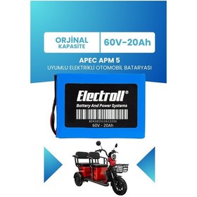 Resim Apec Apm 5 Uyumlu Batarya Lifepo4 60v 20ah 