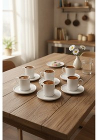 Resim Bernardo Cello 6 Kişilik Fincan Takımı Altın Beyaz - Altın 