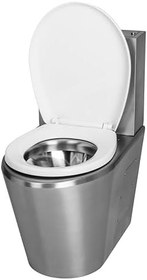 Resim NORMO Paslanmaz Çelik Premıum Kapaklı Klozet 370x610x740mm 