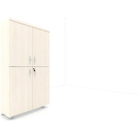 Resim Modüler Dünyası 4 Kapaklı Kitaplık Dosya Dolabı Akça - 80X38X153 Akçaağaç 