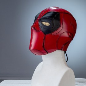 Resim DeatPool Mask - Giyilebilir Gerçek Deri Kahraman Kostümü 