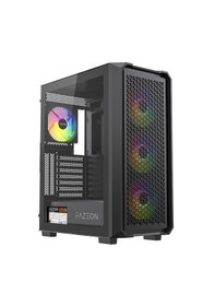 Resim Fazeon F10 650w 80+ Mesh 4x120mm Argb Fanlı Atx Bilgisayar Kasası 