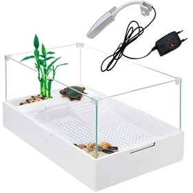 Resim Cosmotex 6925394870166 Sobo Cam Kaplumbağa Bahçesi Filtre-lambalı 60x35x25 