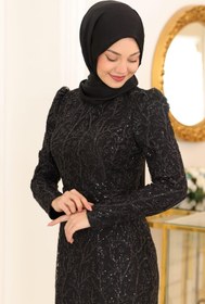 Resim Esilanur Tuana Tesettür Abiye Siyah 