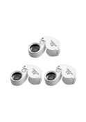 Resim Icqurbt 3x Kuyumcular Lens Cam Büyüteç 40x 25mm Göz Büyüteç 2 Led Işıklar 