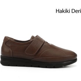 Resim GÖNDERİ(R) Kadın Kahve Antik Dolgu Taban Hakiki Deri Ayakkabı 