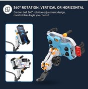 Resim Createtech Tutucu Tutucu Tutucu Telefonu Telefon Su Mufunye Motosiklet Motosiklet Karşı Hırsızlığa Geçirmez Cep Qx Siyah 