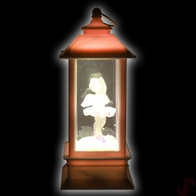 Resim SüSLe Bebek ve Parti Uçuşan Simli,12,5cm x 5cm Led Işıklı Balerin Fener Küre - D 