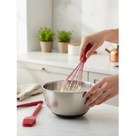 Resim Multiamo Isıya Dayanıklı Silikon Büyük Boy Tatlı-Pasta Hazırlık Seti Sivri Spatula/yumurta Fırçası/çırpıcı 