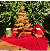 Resim Leftover Ahşap Yılbaşı Ağacı - 54cm Kahverengi 