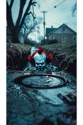Resim aydın garage Pennywise Kapı Direk Kaplama Folyosu BASKILI STİCKER Sağ-Sol 2 Adet 22*50 CM 