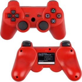 Resim Cosmostech P3 Doubleshock Ps3 Playstation 3 Için Uyumlu Kablosuz Titreşimli Oyun Kolu Gamepad Joystick controller Kırmızı 